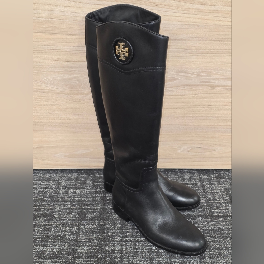 Tory Burch Black Ashlynn Riding Boots - Venus Leather